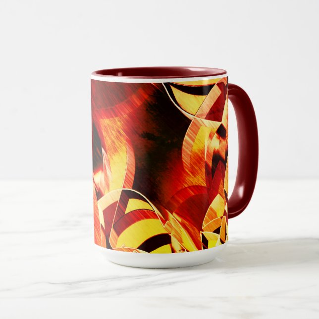 Taza Mezcla amarillenta con rojo oscuro, fuerte y estra (Anverso derecho)