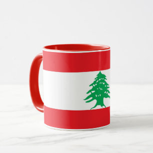 Taza Mezcla combinada con bandera del Líbano