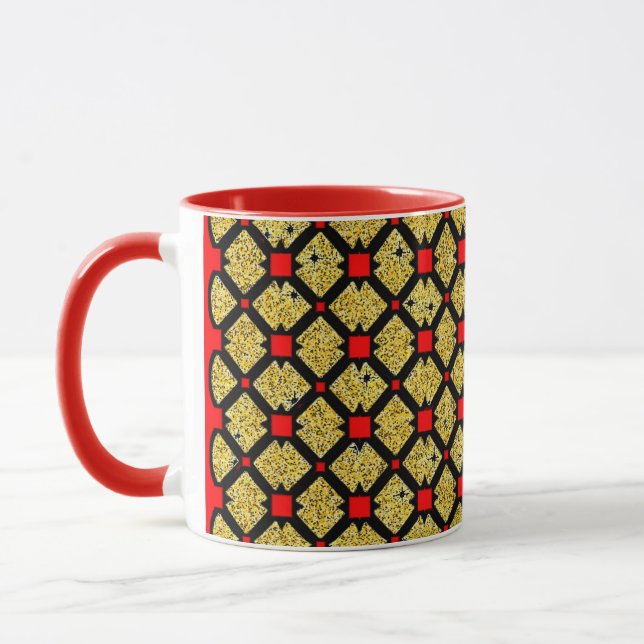 Taza Mezcla combinada con diseño colorido vibrante" (Izquierda)