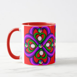 Taza Mezcla combinada con diseño colorido vibrante"