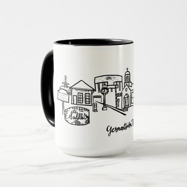Taza Mezcla combinada del Skyline de Alemania (Anverso izquierdo)