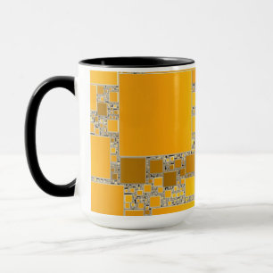 Taza Mezcla de colores amarillo y Naranja al cuadrado