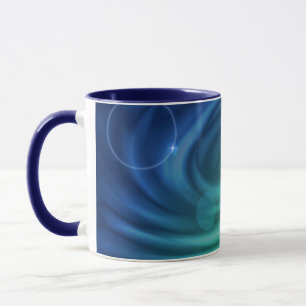 Taza Mezcla de colores azul y verde suave vórtice