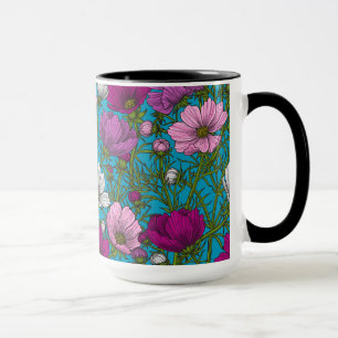 Taza Mezcla de cosmos en azul