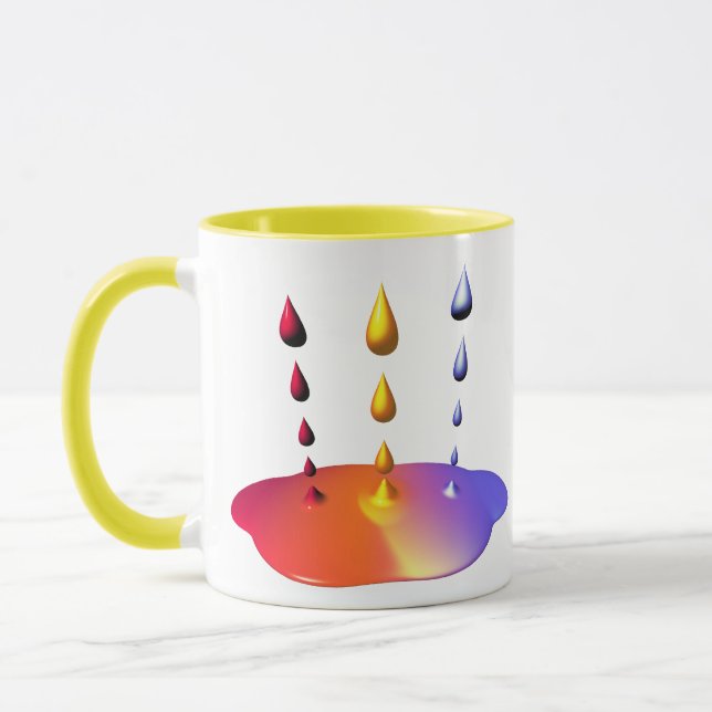 Taza Mezcla de gotas de pintura creativa (Izquierda)