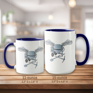 Taza Mezcla de hormigón azul-gris