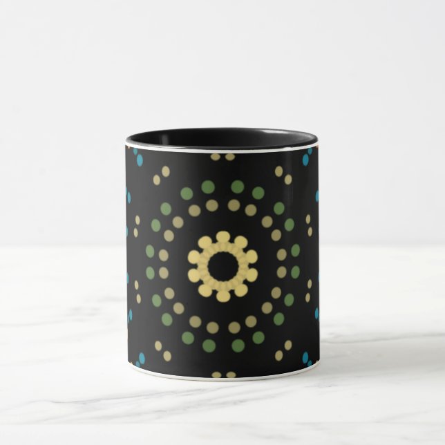 Taza Mezcla de puntos de color circular (Centro)