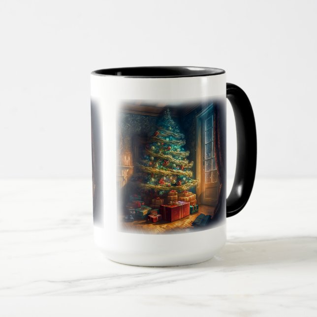 Taza Mezcla interna de árbol de Navidad, 15 oz (Anverso derecho)