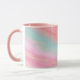 Taza Mezcla personalizada de Mármol de oro rosa Combo