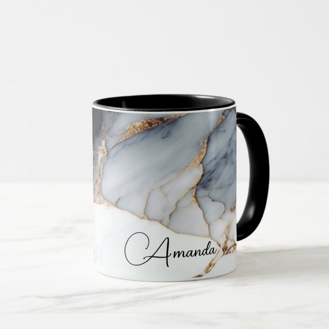 Taza Mezcla personalizada de mezclas: negro, blanco y o (Anverso derecho)