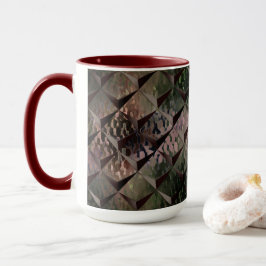 Taza Mezclar cuadrados 3D con vidrio martillo de fondo 