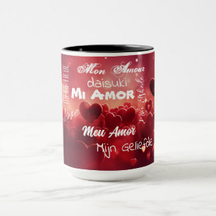 Taza "Mi amor" en diferentes idiomas