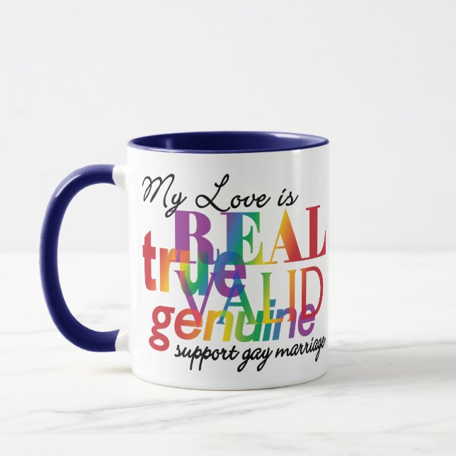 Taza Mi amor es apoyo real al matrimonio gay (Izquierda)