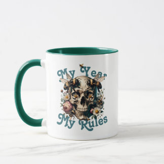Taza Mi año mis reglas mujeres poder navidad año Person