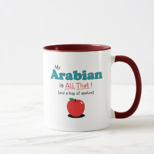Taza ¡Mi árabe es todo el eso! Caballo divertido