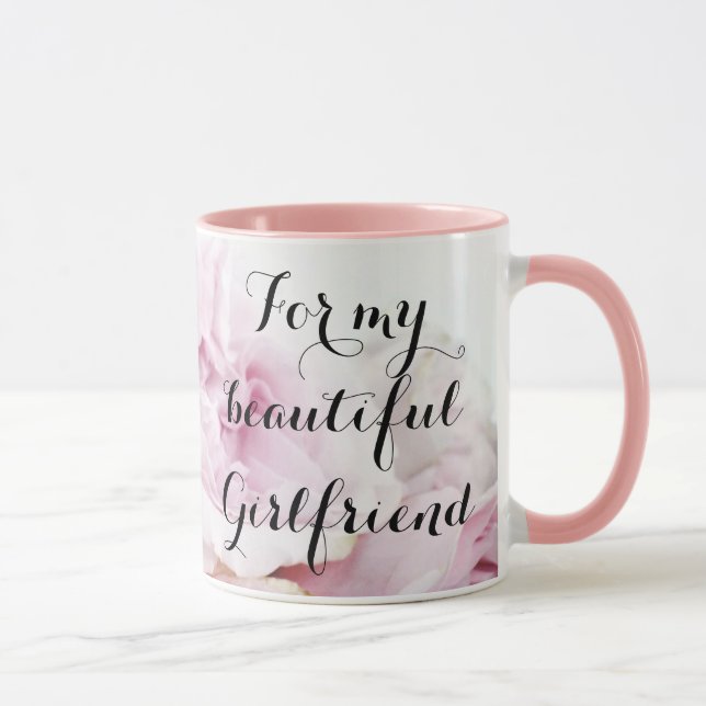 Taza Mi bella novia Bonito en floral rosa (Derecha)