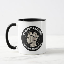 Taza Mi Cabeza es un Archivo Bibliotecaria Divertida