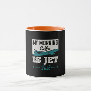 Taza Mi café matutino es combustible Jet.