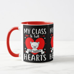 Taza Mi Clase Está Llena De Corazones Dulces San Valent