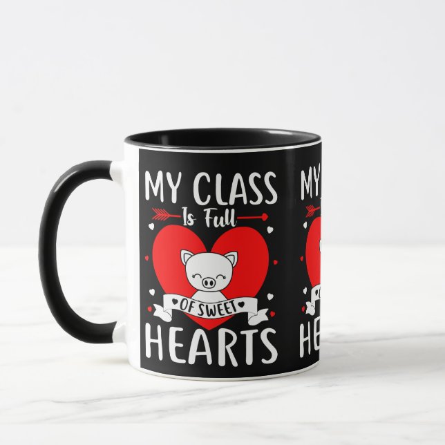 Taza Mi Clase Está Llena De Corazones Dulces San Valent (Izquierda)
