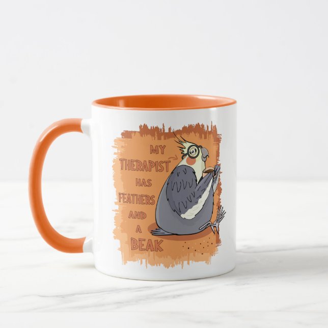 Taza Mi Cockatiel, el terapeuta, un regalo gracioso par (Izquierda)