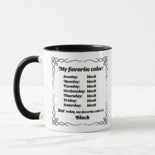 Taza Mi color favorito es el negro