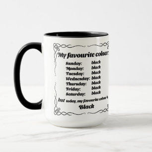 Taza Mi color favorito es el negro Mug