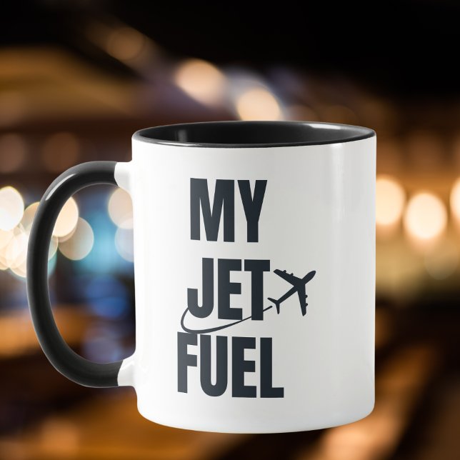 Taza Mi combustible de Jet y avión, novio, marido, dive (Subido por el creador)