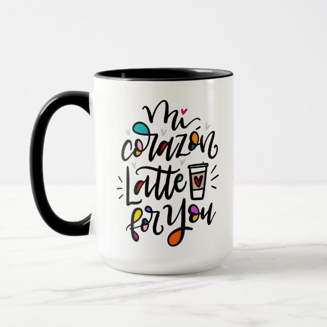 Taza Mi Corazón Latte para ti (Izquierda)