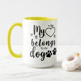 Taza Mi corazón pertenece a mi perro