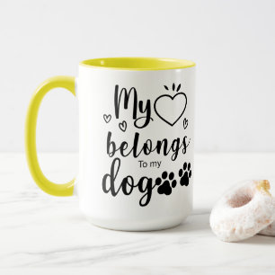 Taza Mi corazón pertenece a mi perro