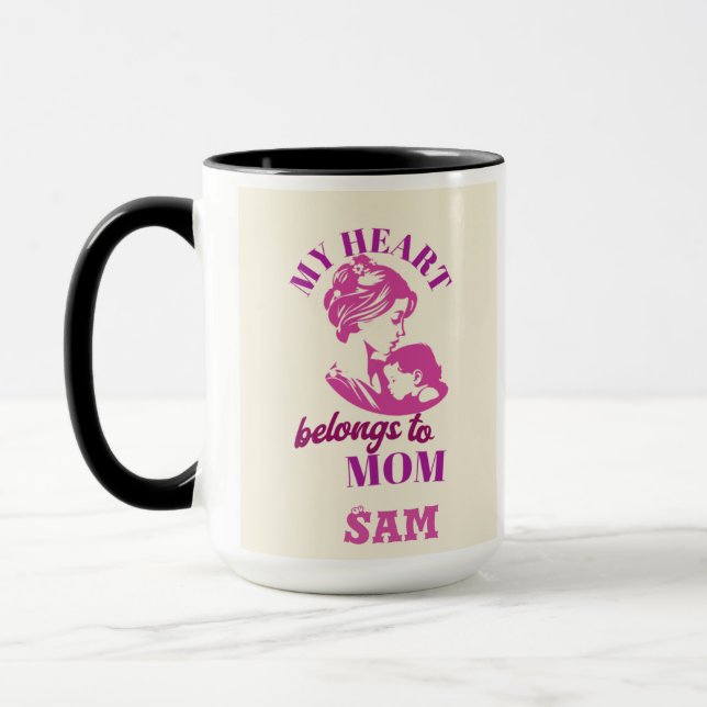 Taza Mi corazón pertenece a MOM (Izquierda)