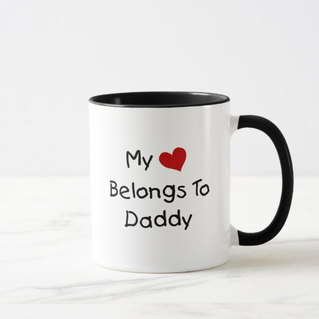 Taza Mi corazón rojo le pertenece a papá (Derecha)