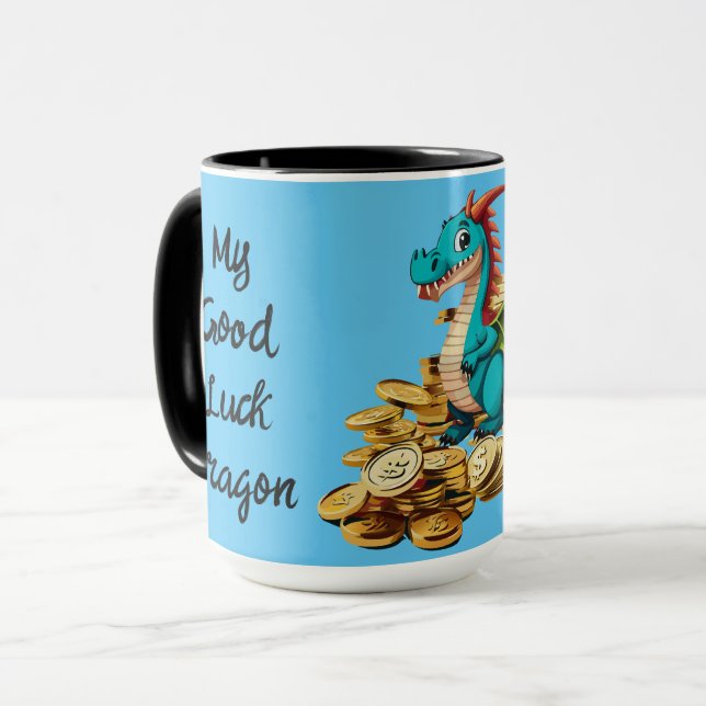 Taza Mi Dragón de la Buena Suerte Personalizable  (Anverso izquierdo)