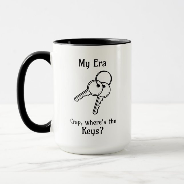 Taza Mi era | Crap, ¿dónde están las llaves? (Izquierda)