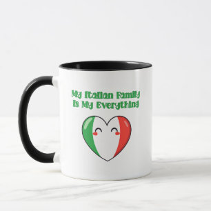 Taza Mi familia italiana es mi amor verdadero