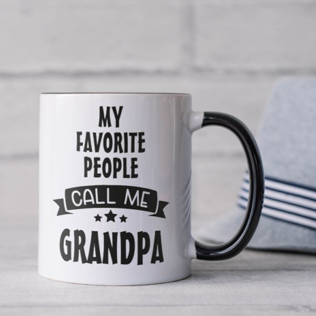 Taza Mi gente favorita me llama abuelo (Favorite people call me grandpa coffee mug)