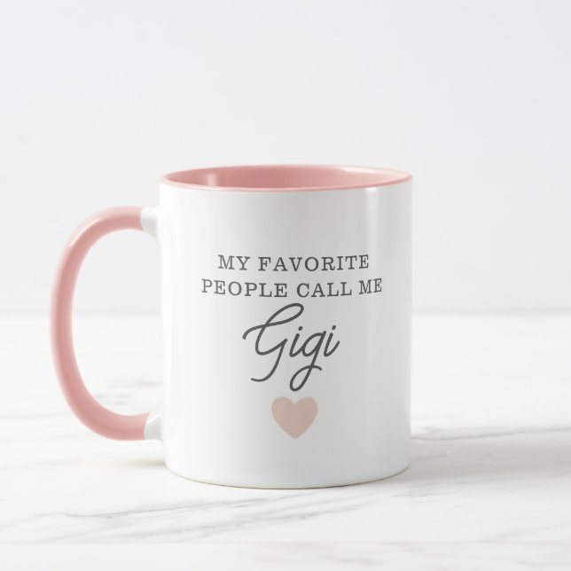 Taza Mi gente favorita me llama música guigi Script Mug (Izquierda)