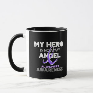 Taza Mi héroe ahora es mi ángel - conciencia de Alzheim