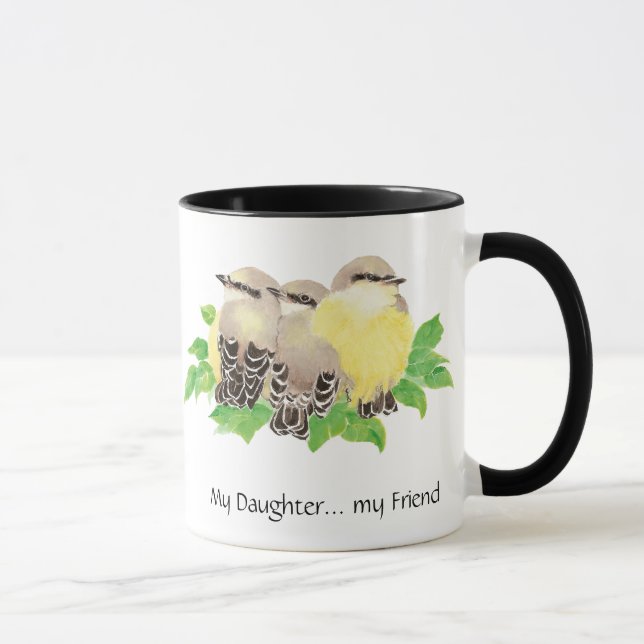 Taza Mi hija... mi amigo... pájaros adormilados. (Derecha)