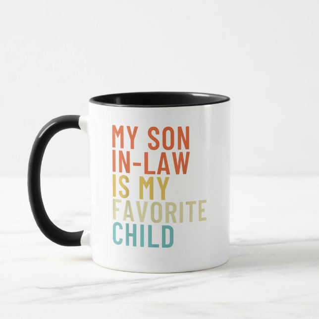 Taza Mi Hijo De Derecho Es Mi Retro Gracioso Favorito (Izquierda)