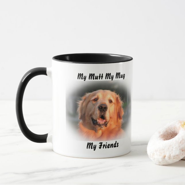 Taza Mi Mutt Mi Mug Mis Amigos. (Con donut)
