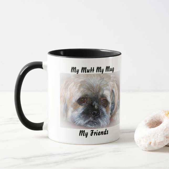 Taza Mi Mutt Mi Mug Mis Amigos. (Con donut)