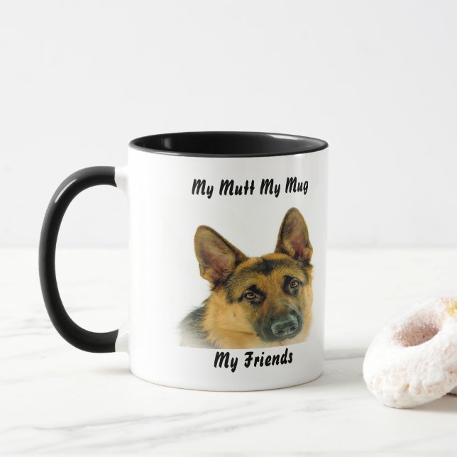Taza Mi Mutt Mi Mug Mis Amigos. (Con donut)