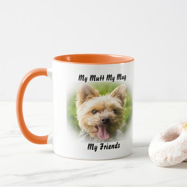 Taza Mi Mutt Mi Mug Mis Amigos. (Con donut)