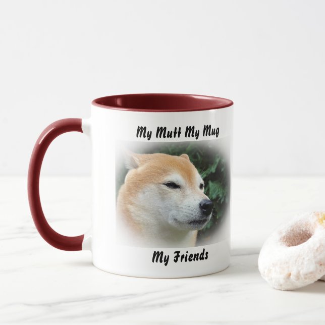 Taza Mi Mutt Mi Mug Mis Amigos. (Con donut)