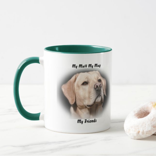 Taza Mi Mutt Mi Mug Mis Amigos. (Con donut)