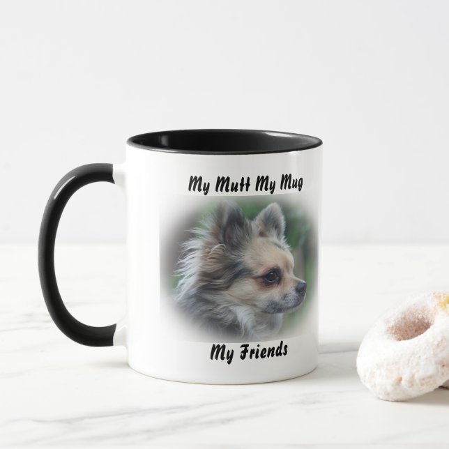 Taza Mi Mutt Mi Mug Mis Amigos. (Con donut)