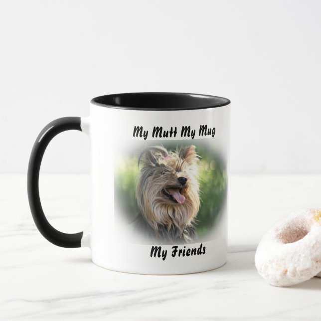 Taza Mi Mutt Mi Mug Mis Amigos. (Con donut)