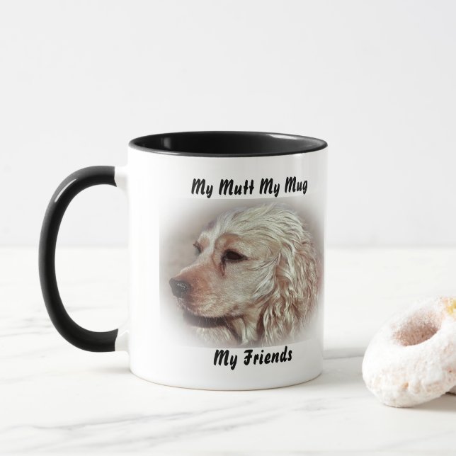 Taza Mi Mutt Mi Mug Mis Amigos. (Con donut)